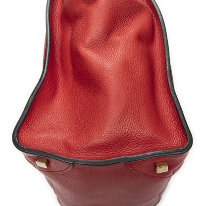 Celine Mini Luggage Red Grain Calf Leather — view 8