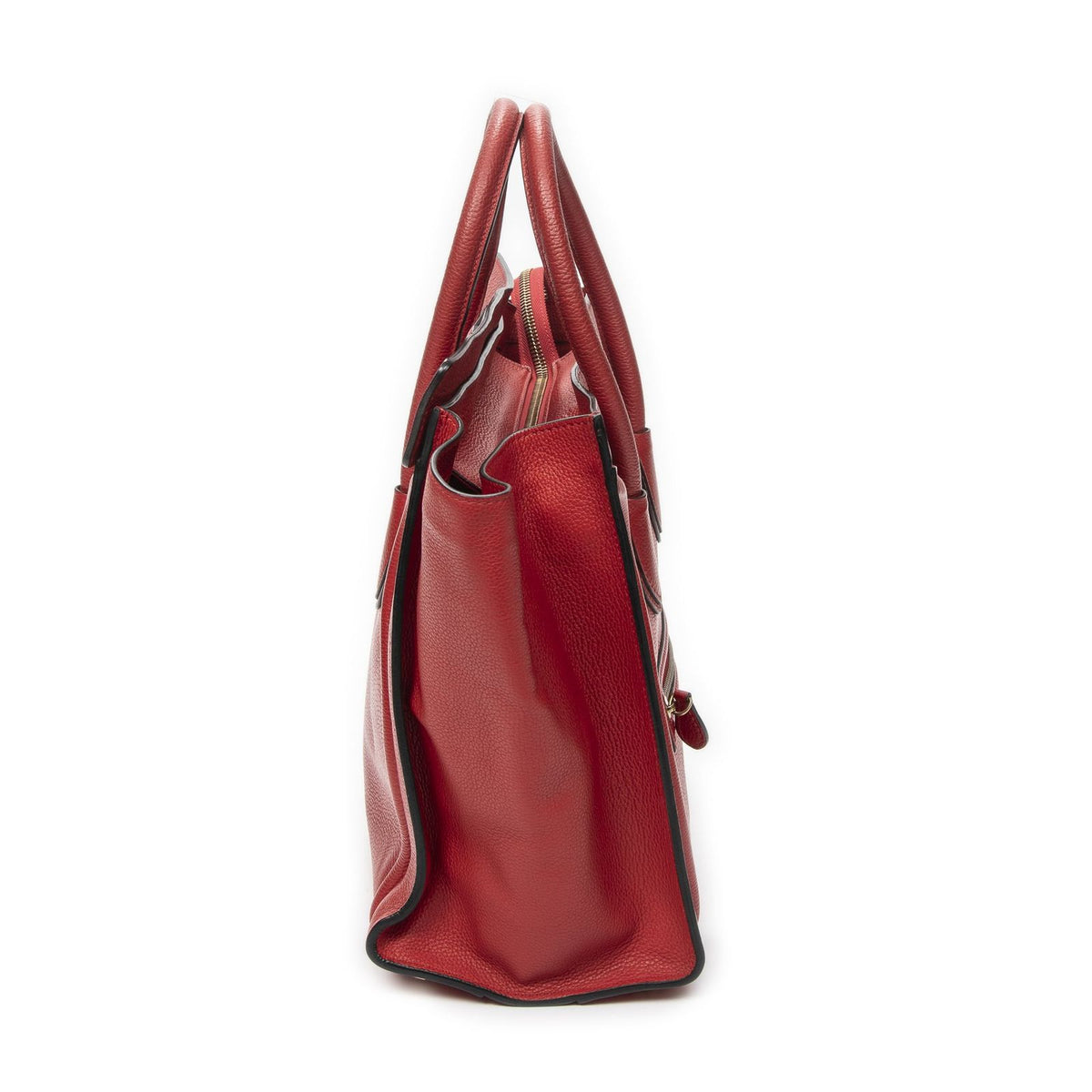 Celine Mini Luggage Red Grain Calf Leather — view 4