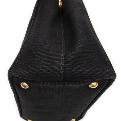 Prada Canapa Small Tote Bag Black Canvas — view 8