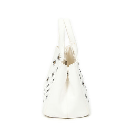 Prada Canapa Tote Bag Ivory Grommet Canvas — view 4
