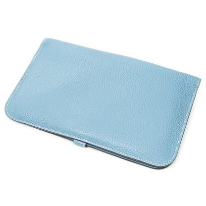 Hermes Dogon Duo Wallet Blue Nstogo Leather — view 2