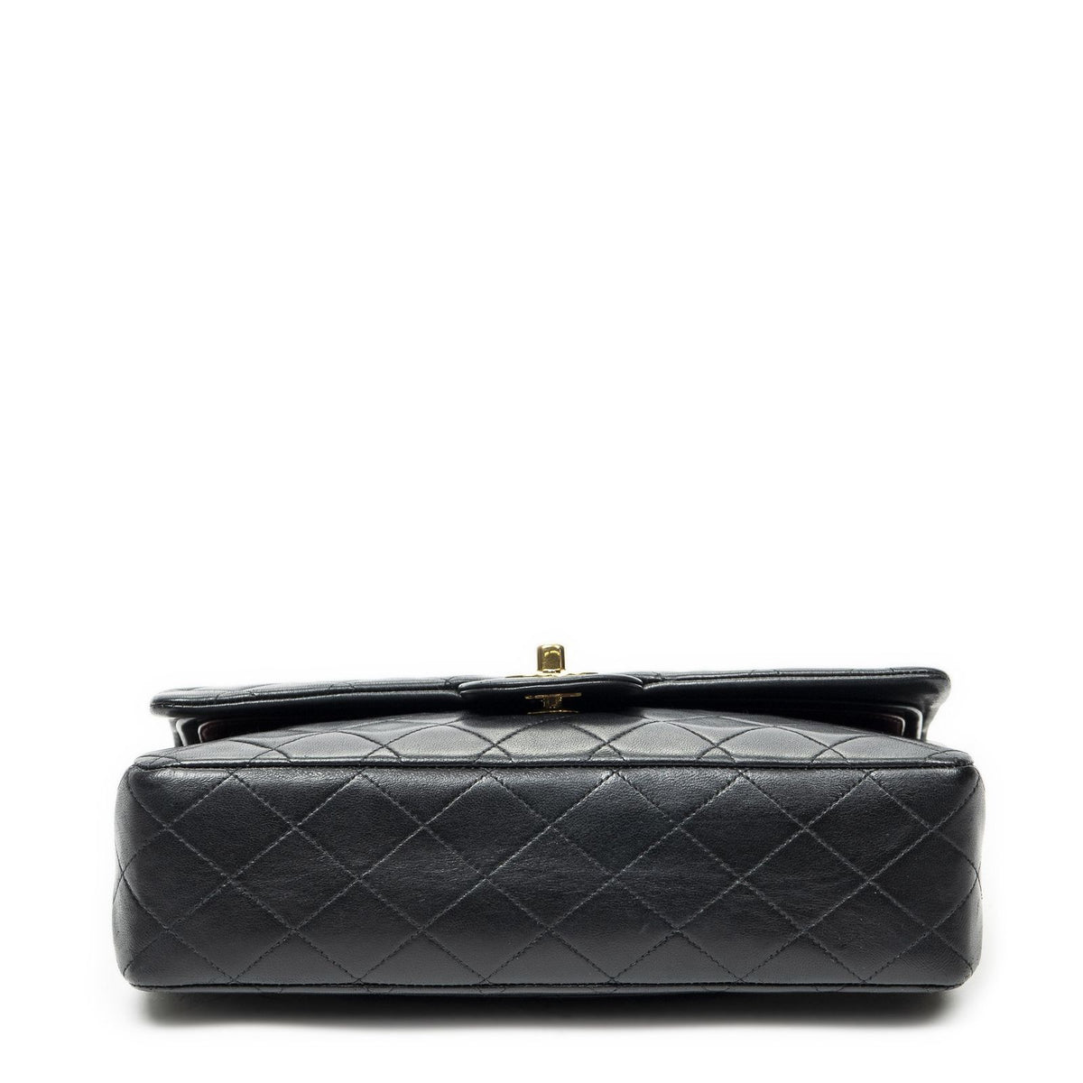 Chanel Quilted Double Flap Bag Black Lambskin Leather — view 6