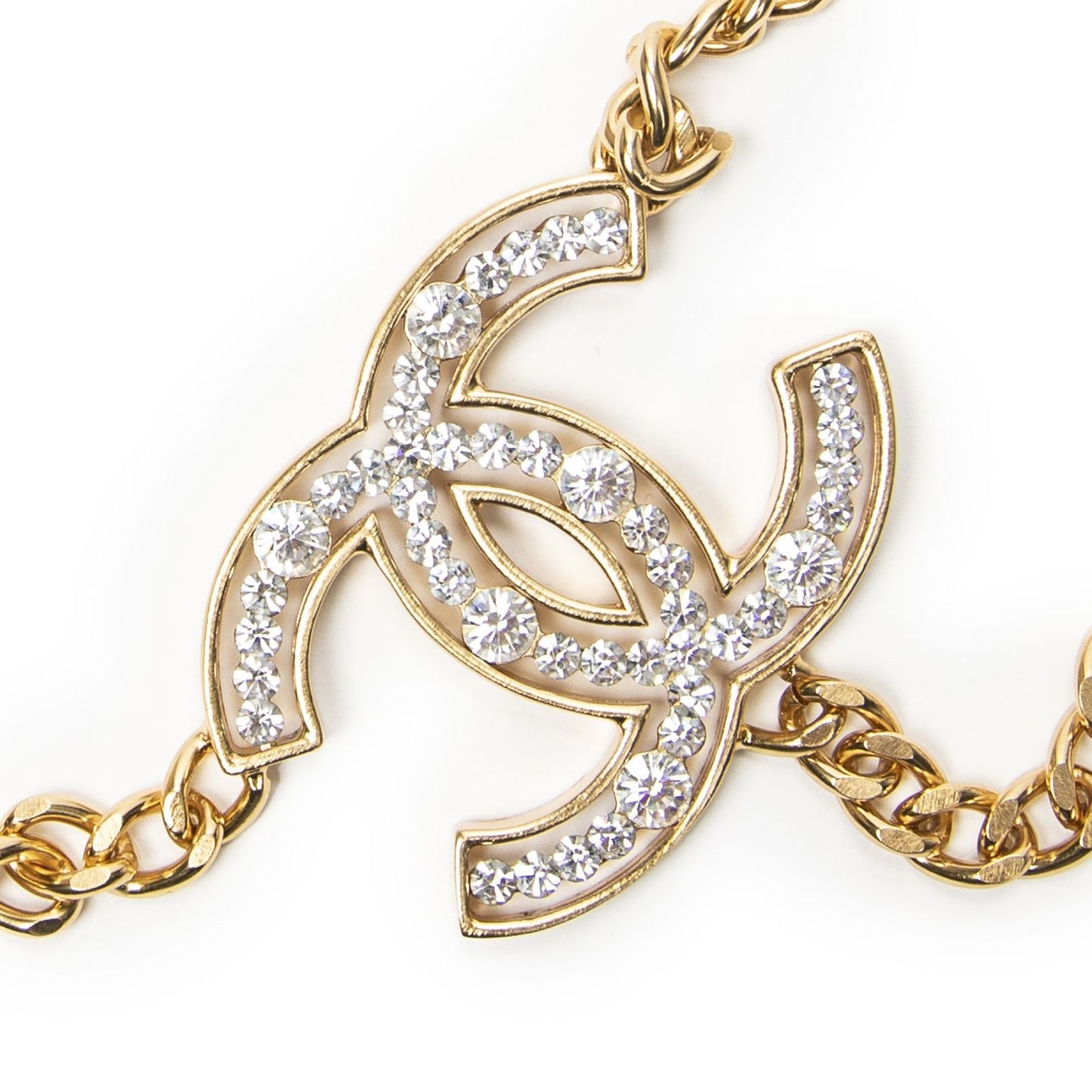 Chanel CC Rhinestone Chain Belt — view 3