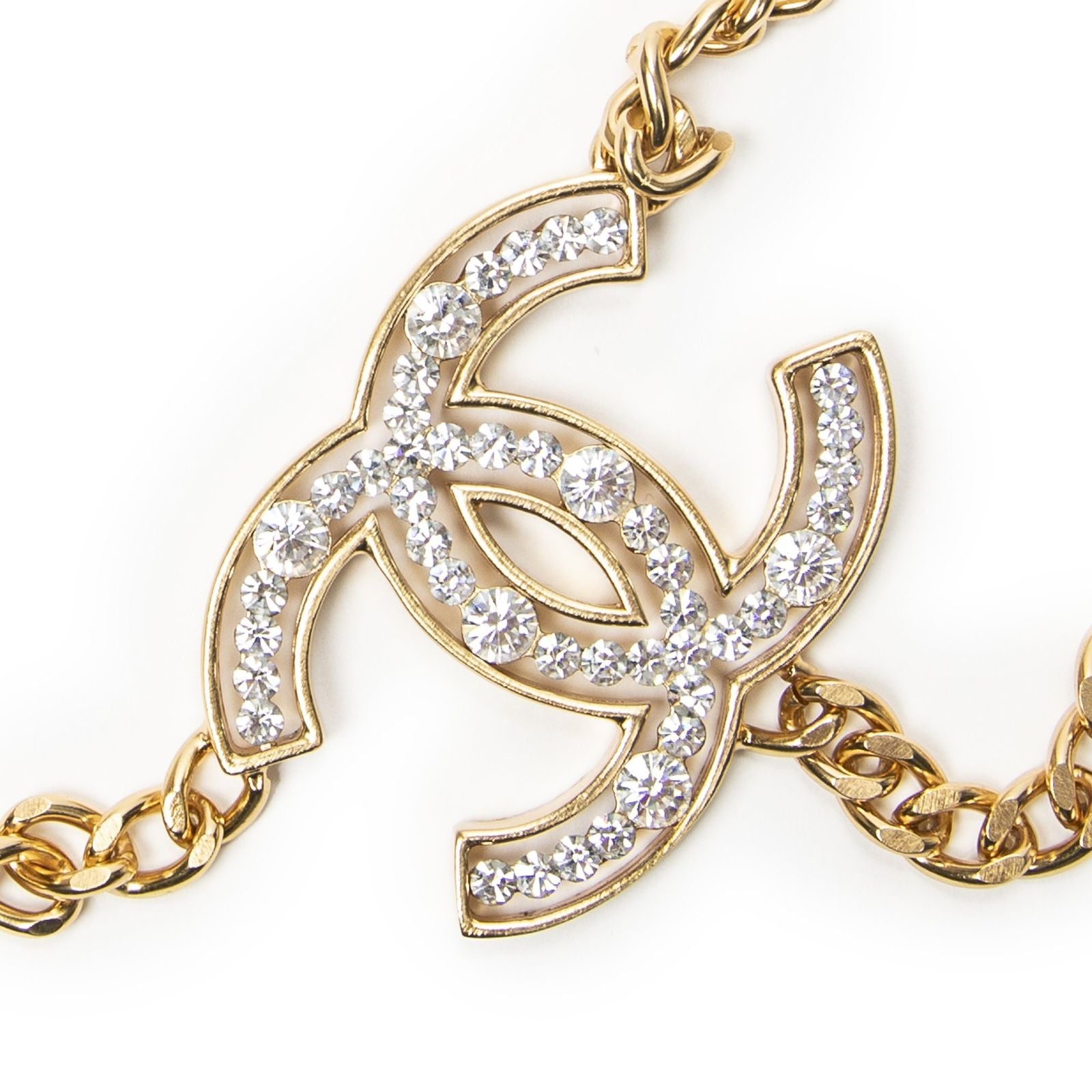 Chanel CC Rhinestone Chain Belt — view 3