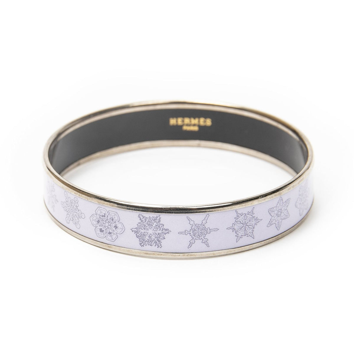 Hermes Enamel Bangle Lilacsilver Plating Bracelet — view 2