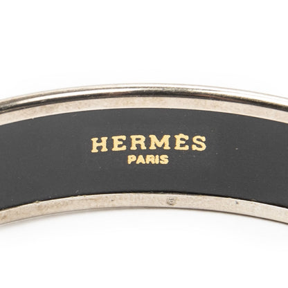 Hermes Enamel Bangle Lilacsilver Plating Bracelet — view 4