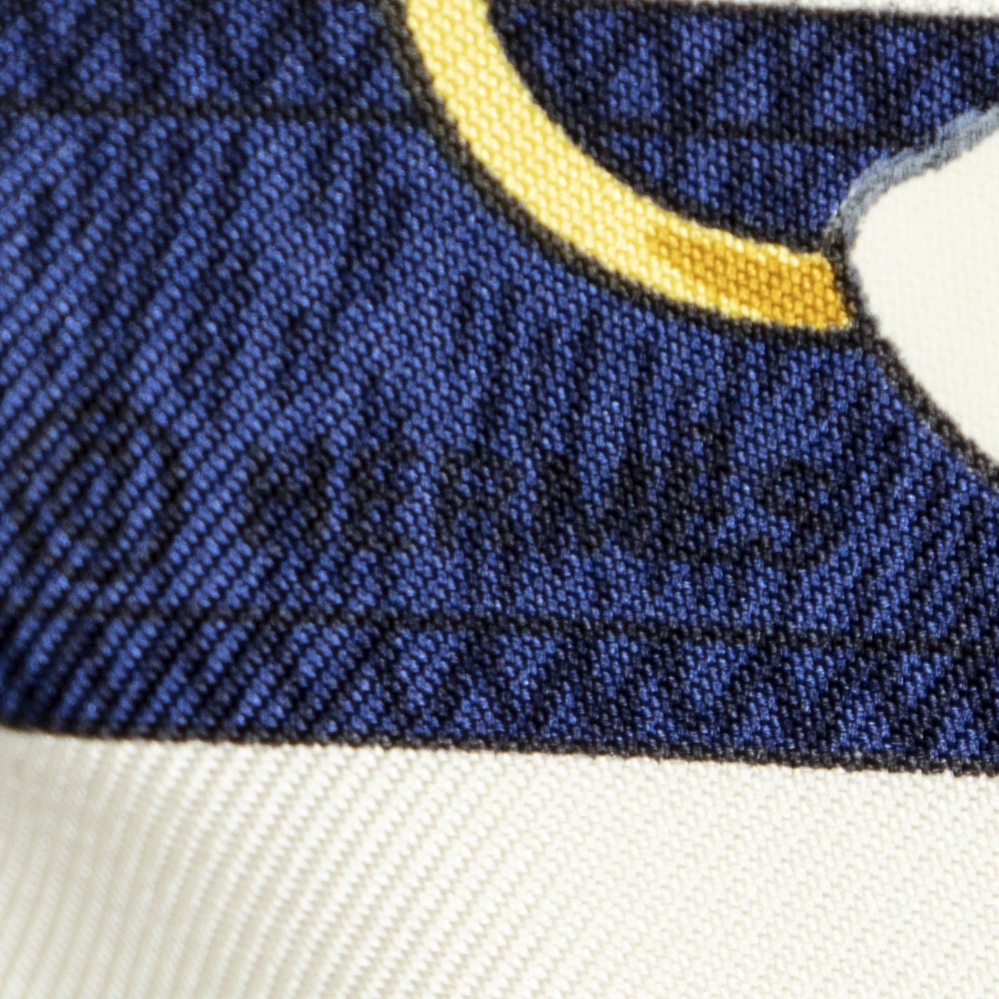 Hermes Scarf Navy Beige 100% Twillsilk — view 4