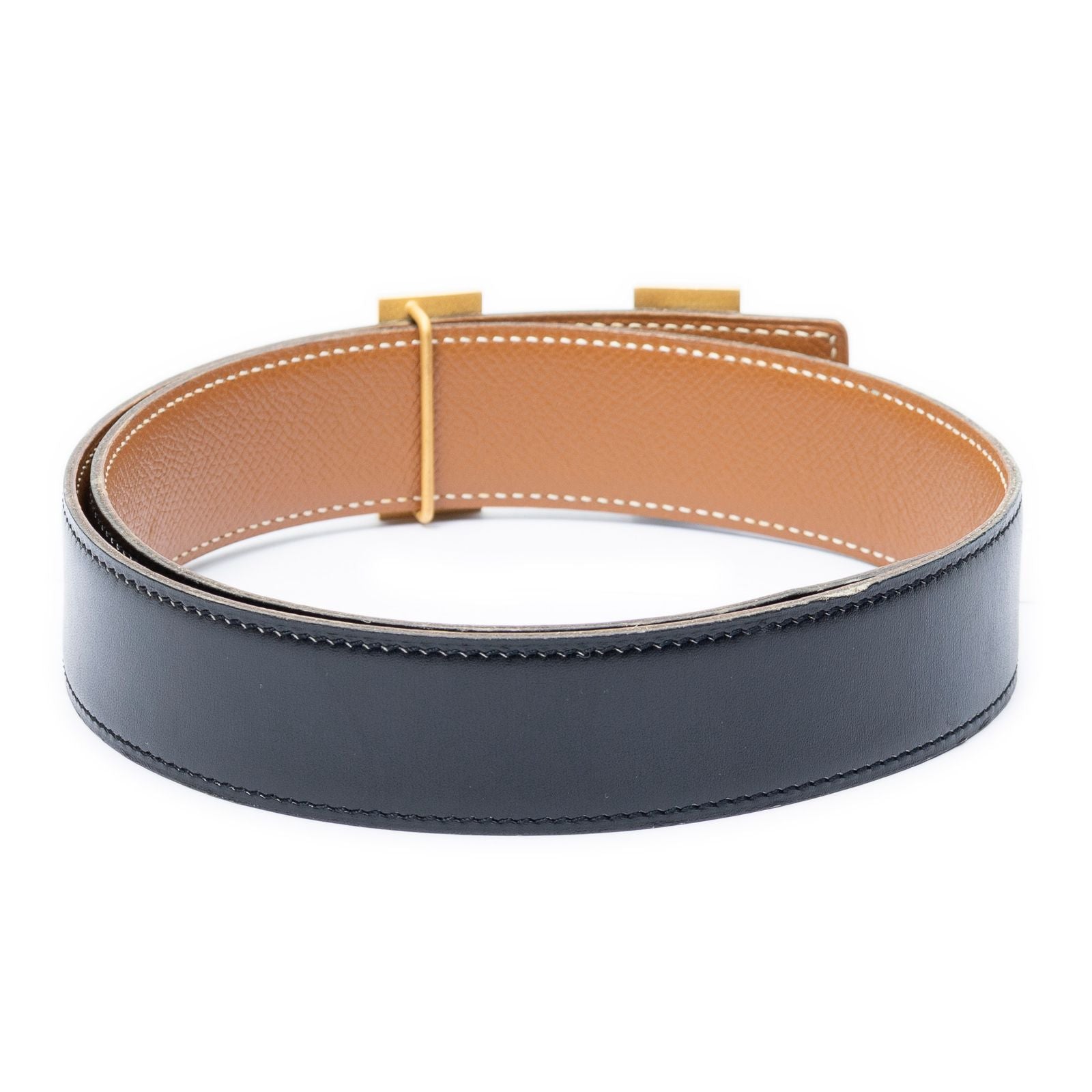 Hermes Constance Belt 32 Black Brown Box Leather — view 3