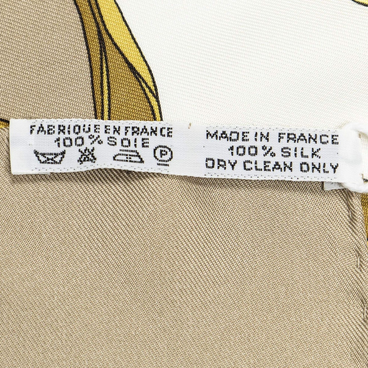 Hermes Scarf White 100% Twillsilk — view 5