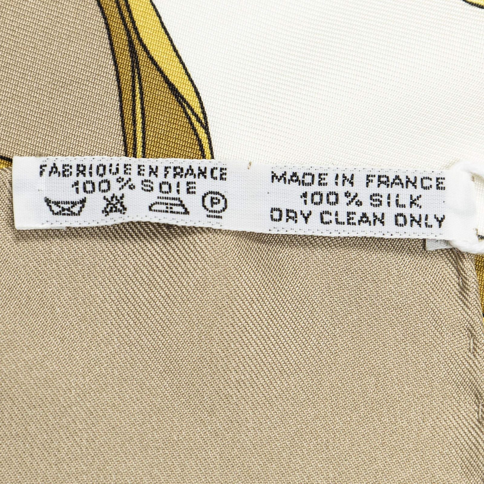 Hermes Scarf White 100% Twillsilk — view 5