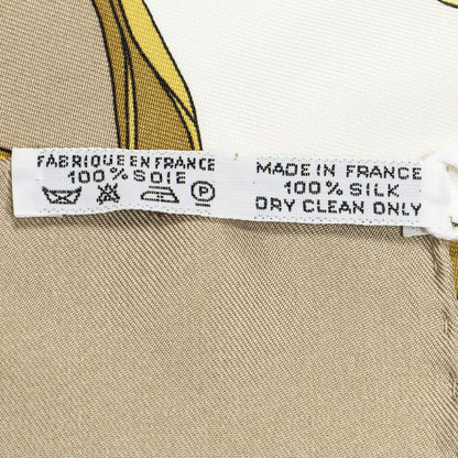 Hermes Scarf White 100% Twillsilk — view 5