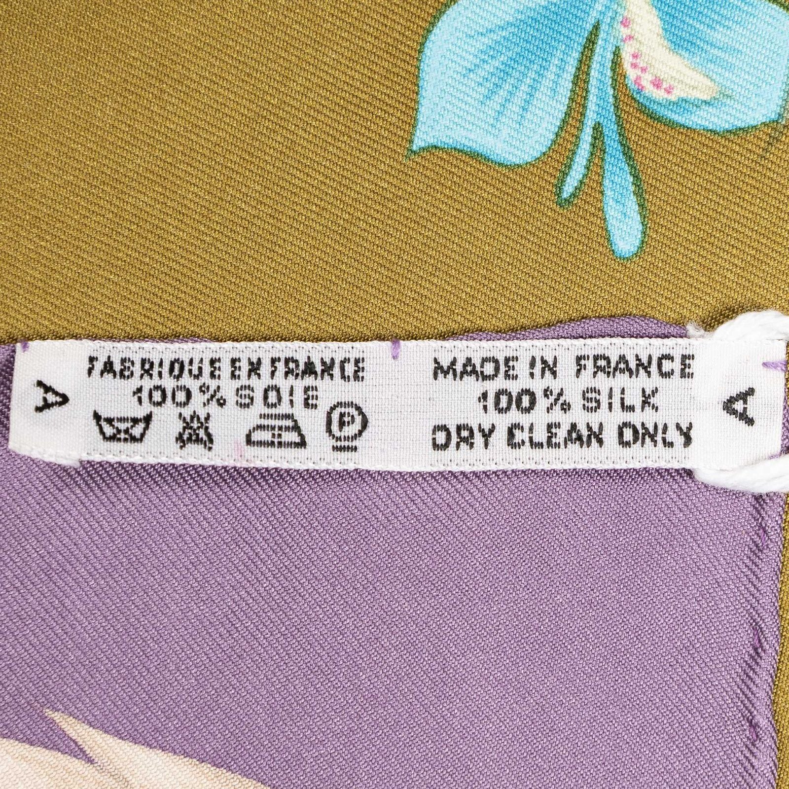 Hermes Scarf Purple Pink 100% Twillsilk — view 5