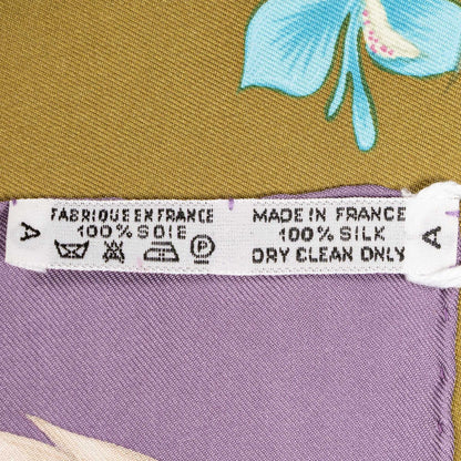 Hermes Scarf Purple Pink 100% Twillsilk — view 5