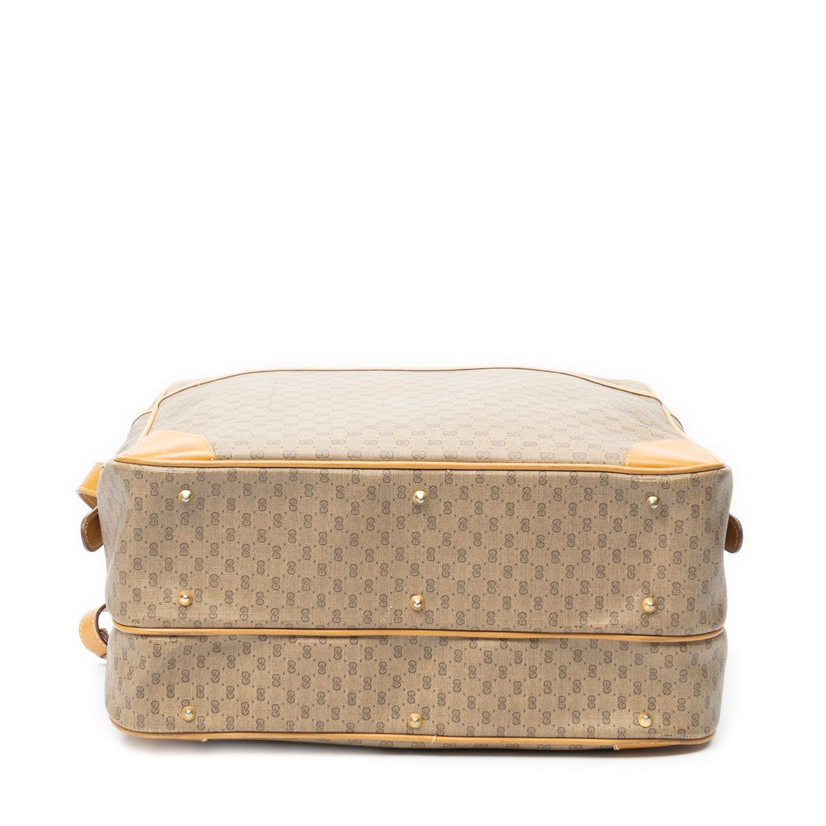 Gucci Vintage Flap Bag Messenger Tan Black Canvas — view 6