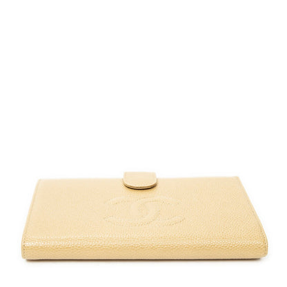 Chanel Timeless Bi Foldlong Wallet Beige Caviarleather — view 3