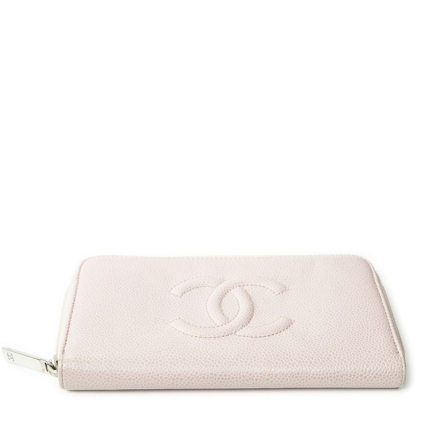 Chanel Timeless Zip Round Wallet Light Pink Caviar Leather Wallet — view 3