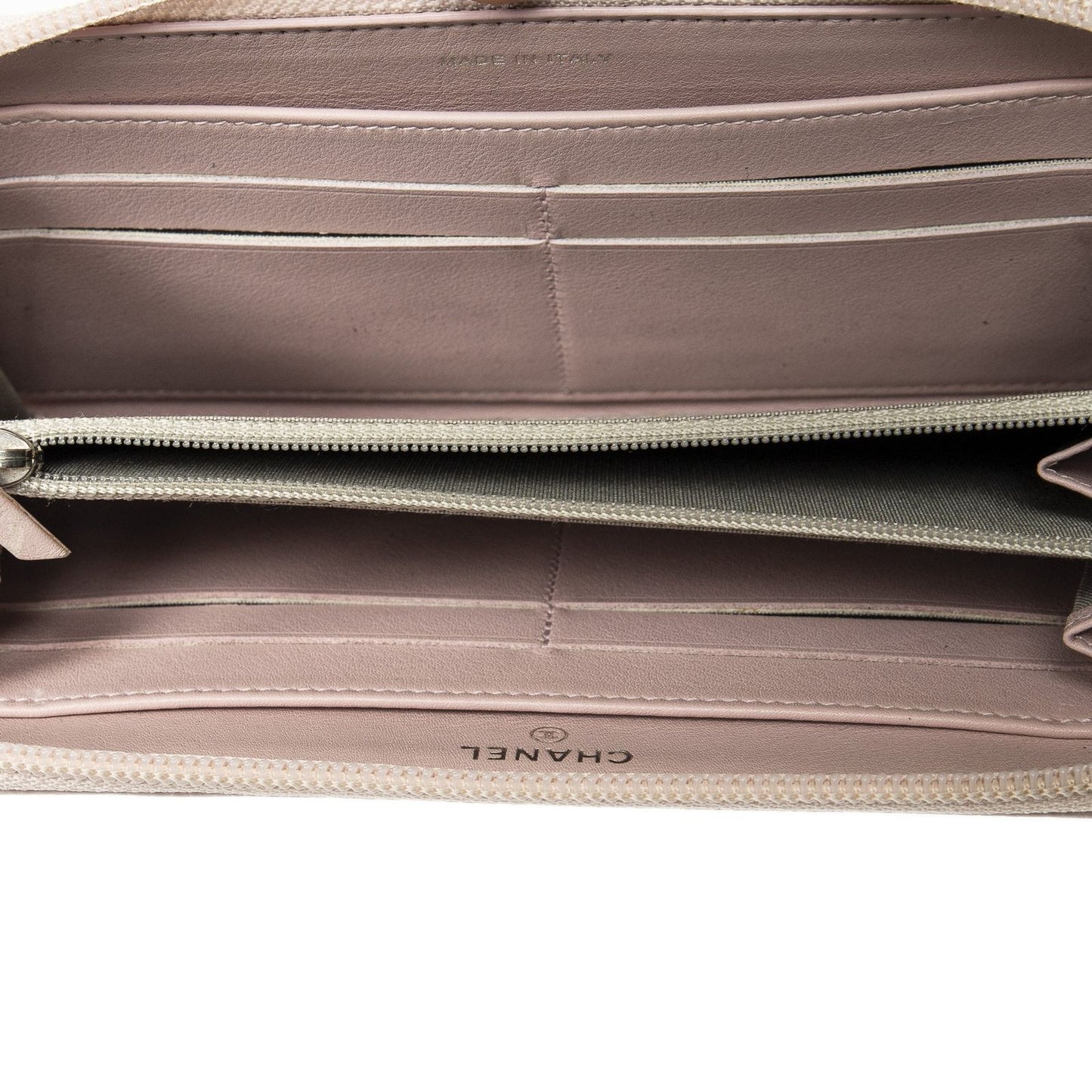 Chanel Timeless Zip Round Wallet Light Pink Caviar Leather Wallet — view 4