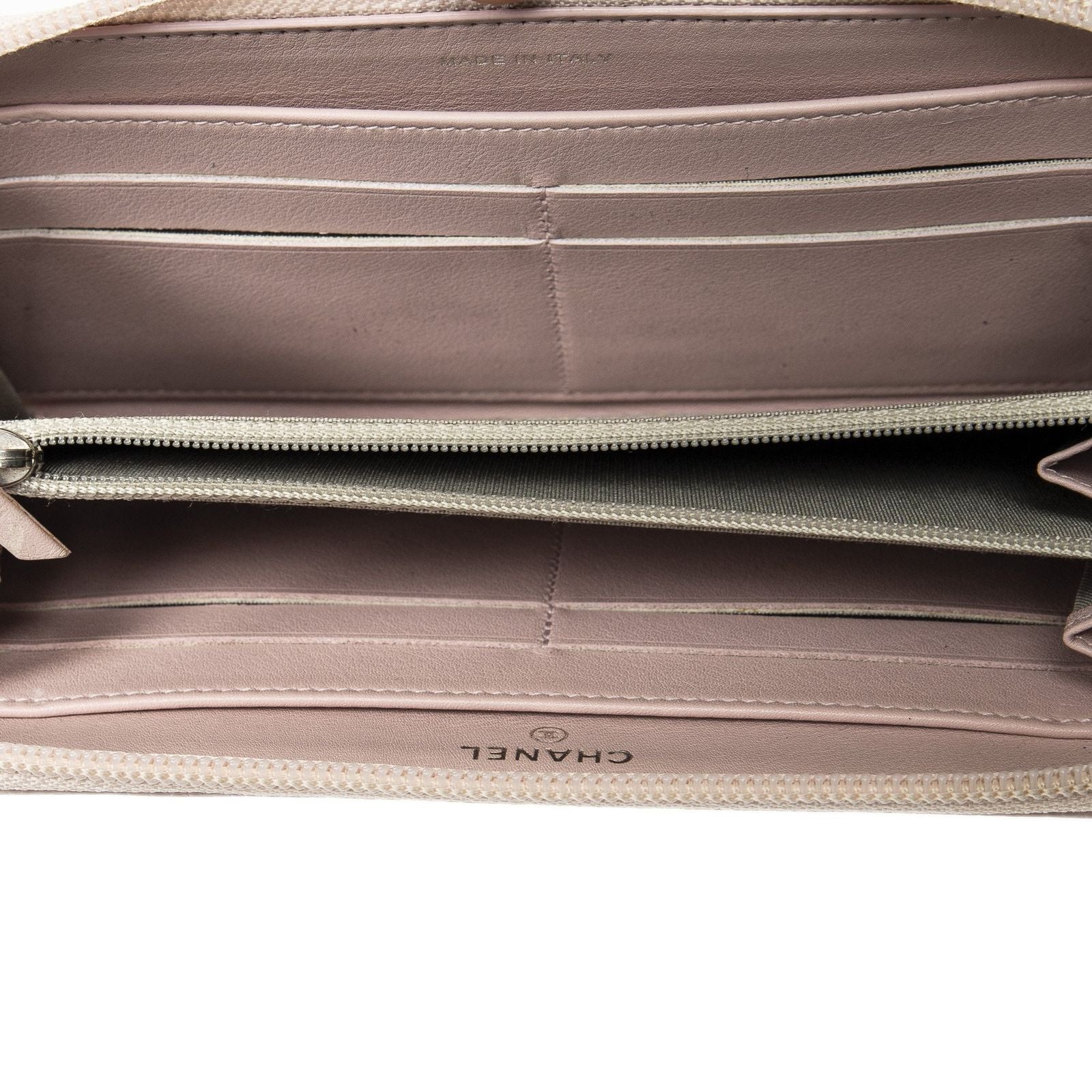 Chanel Timeless Zip Round Wallet Light Pink Caviar Leather Wallet — view 4