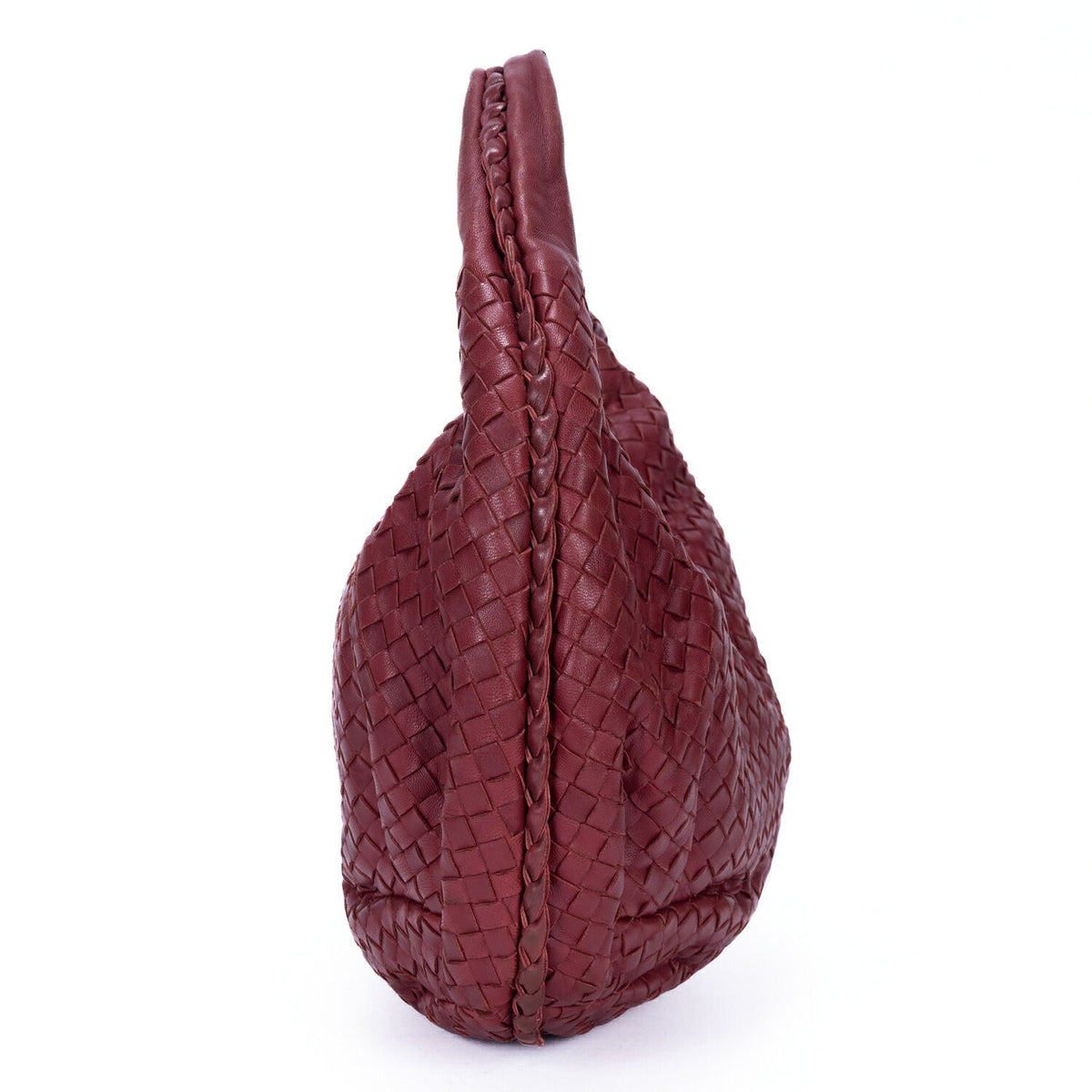 Bottega Veneta Gandhi Intreccia Leather Shoulder Bag — view 4
