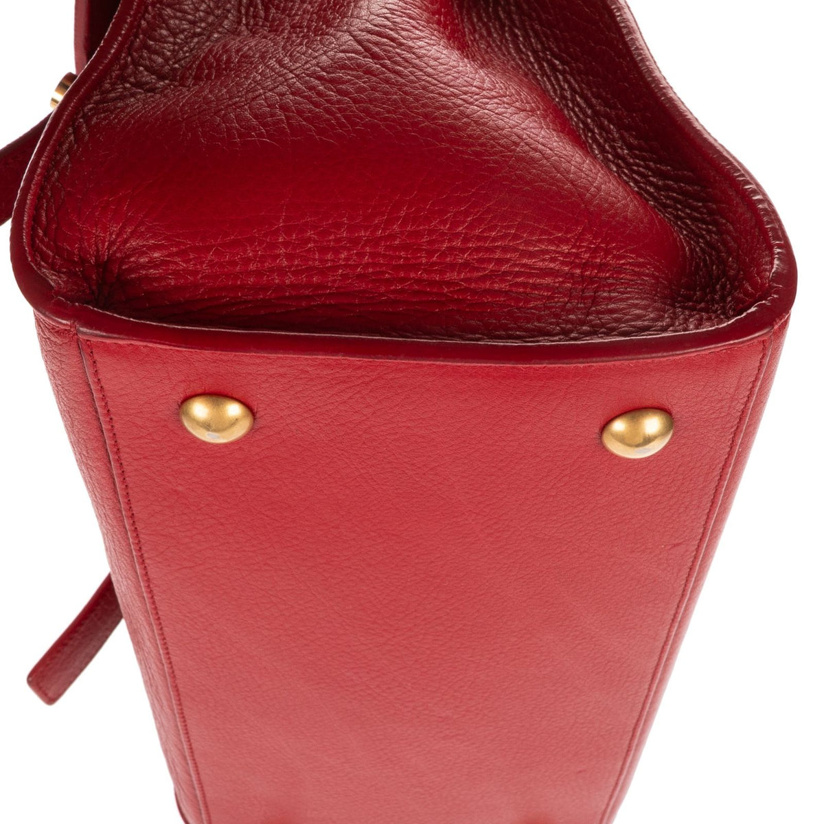 Saint Laurent Lemuz 2 Red Grain Calfskin Leather Shoulder Bag — view 7