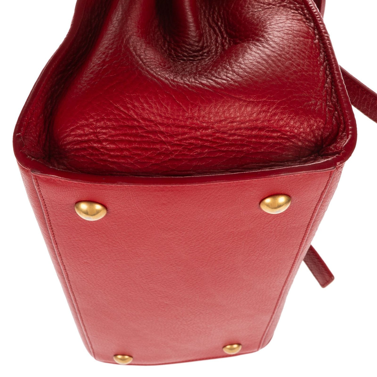 Saint Laurent Lemuz 2 Red Grain Calfskin Leather Shoulder Bag — view 8