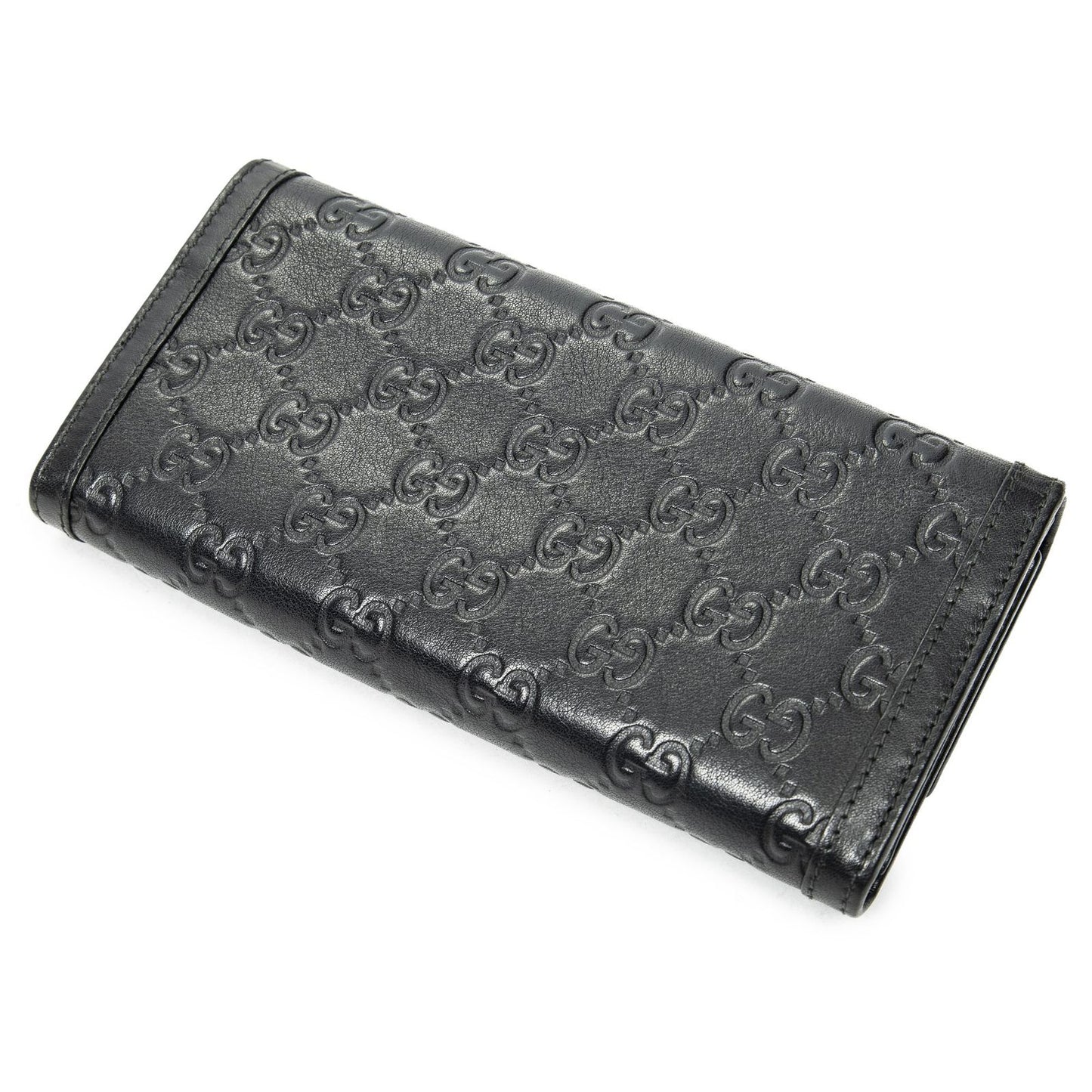 Gucci Interlocking Continental Wallet Black Guccissima — view 2