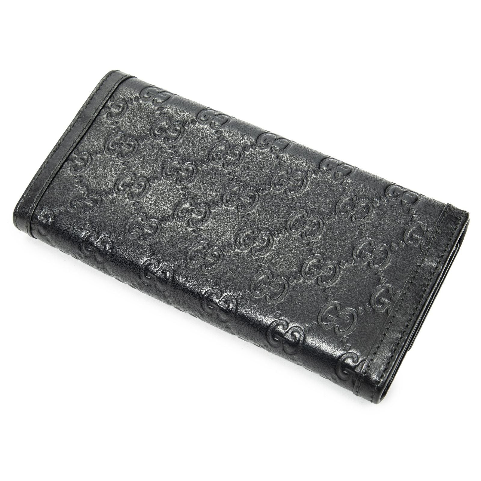Gucci Interlocking Continental Wallet Black Guccissima — view 2
