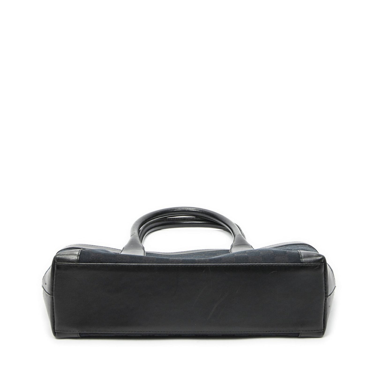 Gucci Zip Shopping Tote Bag Black GG Canvas — view 6