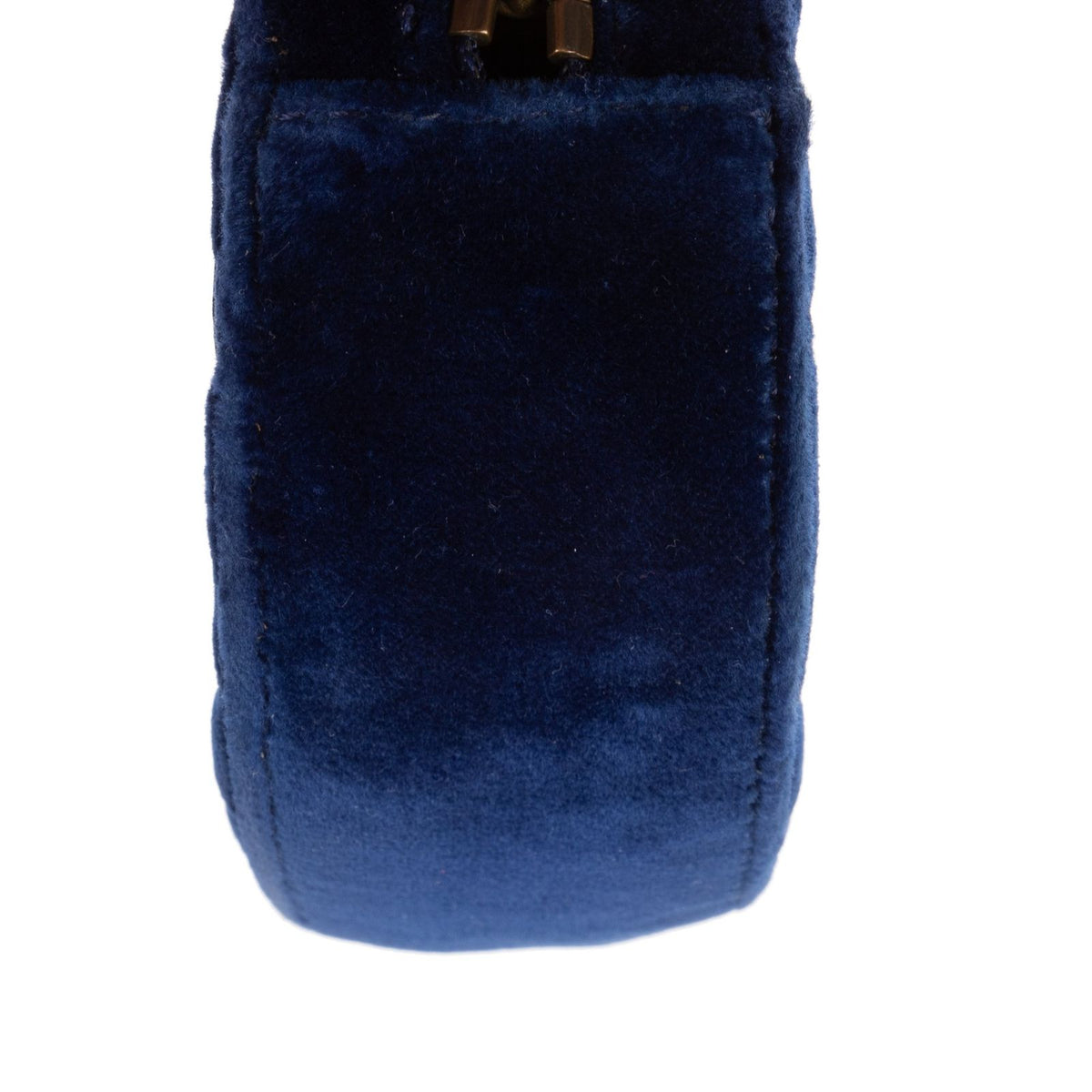 Gucci Marmont Belt Bag Navy Chevron Velvet Canvas — view 8
