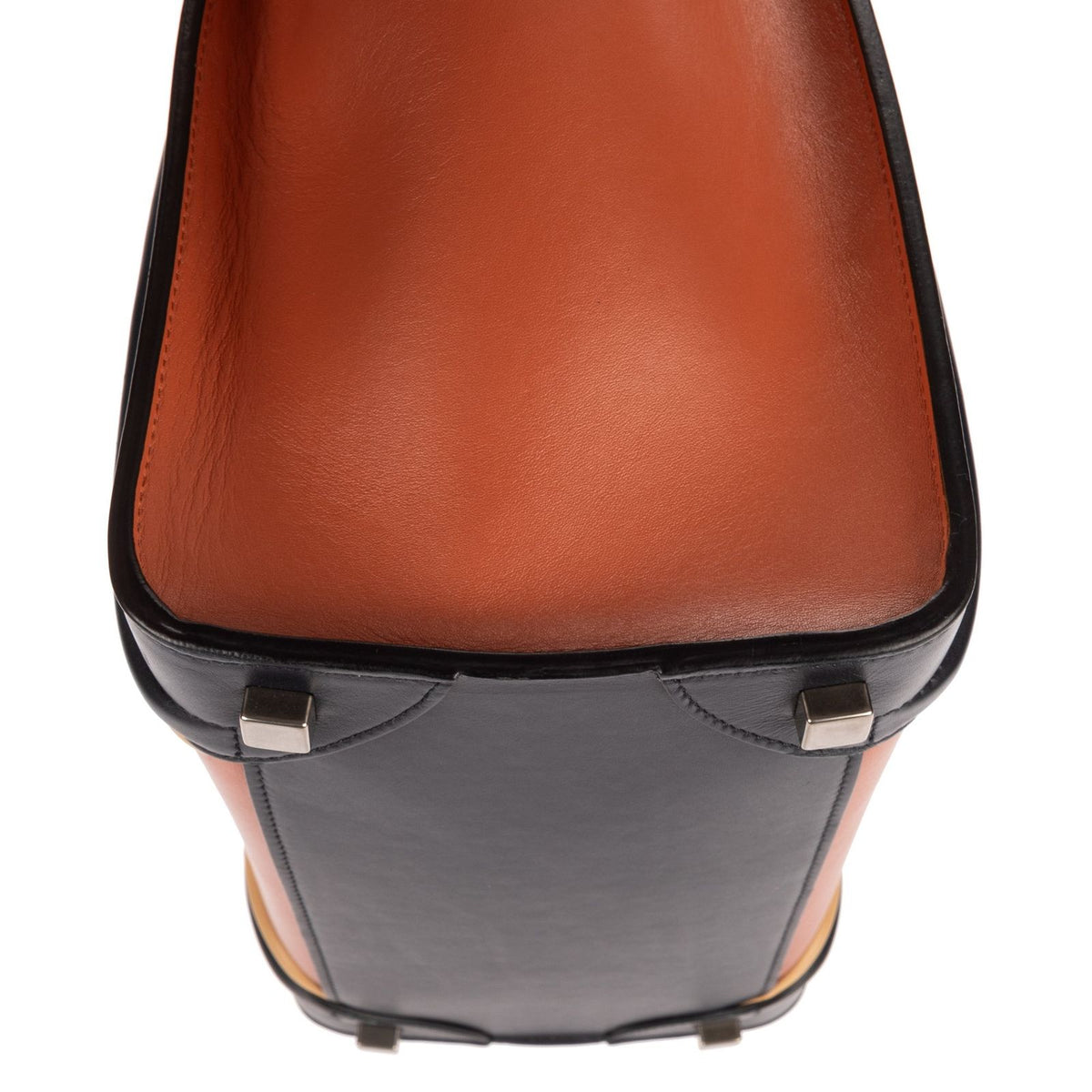 Celine Micro Tri Color Lugagge Brown Navy Beige Smooth Calfskin Shoulder Bag — view 7