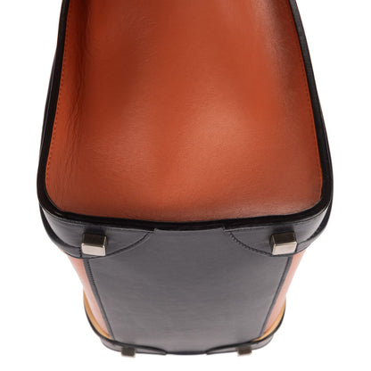 Celine Micro Tri Color Lugagge Brown Navy Beige Smooth Calfskin Shoulder Bag — view 7