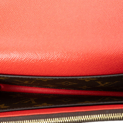 Louis Vuitton Flower Emilie Wallet Red Brown Monogram Canvas — view 4