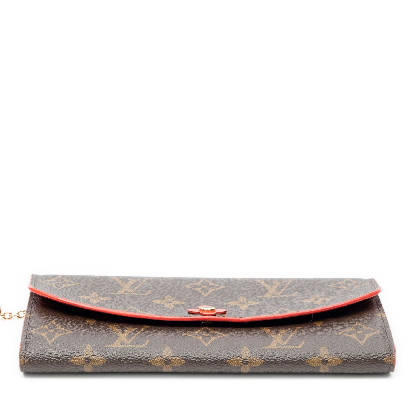 Louis Vuitton Flower Emilie Wallet Red Brown Monogram Canvas — view 3