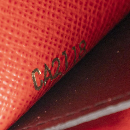 Louis Vuitton Flower Emilie Wallet Red Brown Monogram Canvas — view 6