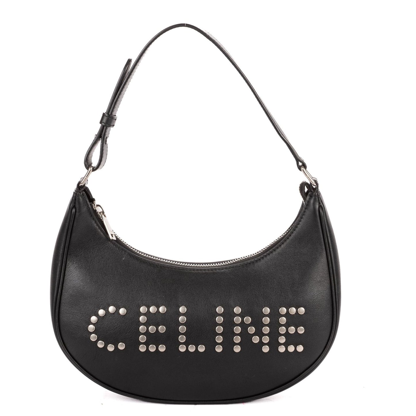 Celine Medium Studded Ava Black Calfskin Shoulder Bag