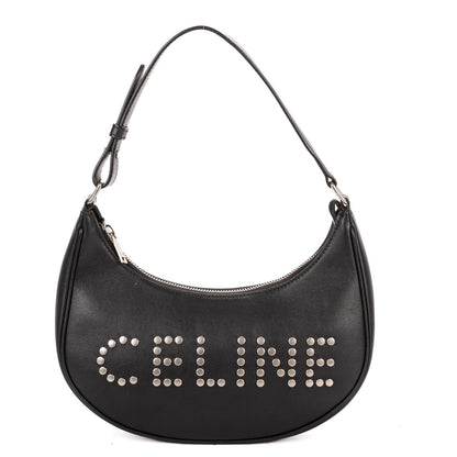 Celine Medium Studded Ava Black Calfskin Shoulder Bag