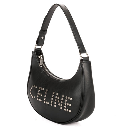 Celine Medium Studded Ava Black Calfskin Shoulder Bag — view 2