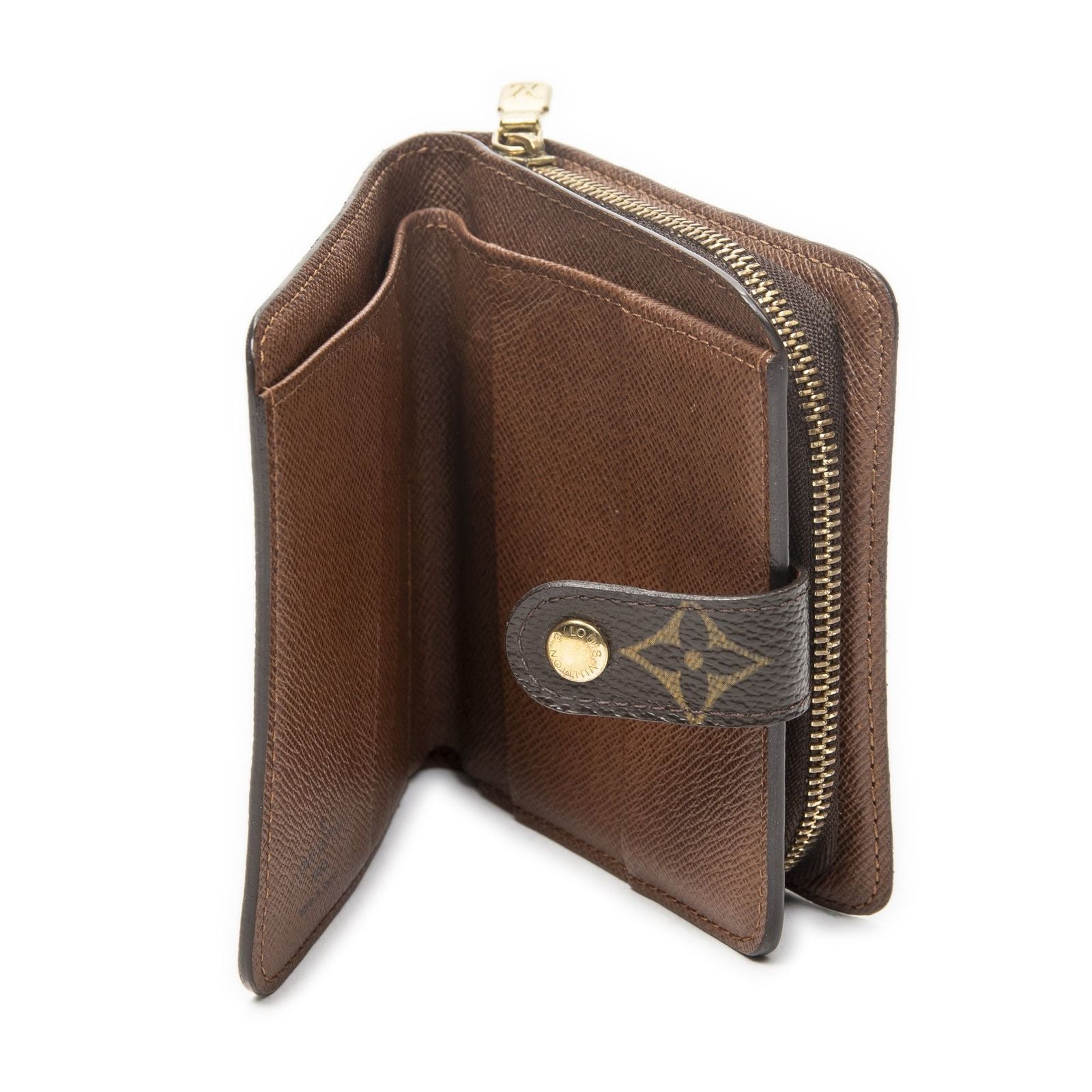 Louis Vuitton Compact Zip Bifold Wallet Brown Monogram Canvas — view 4