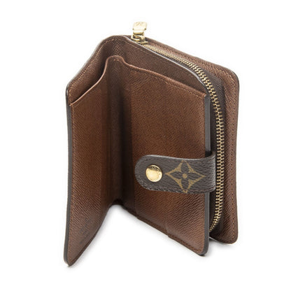 Louis Vuitton Compact Zip Bifold Wallet Brown Monogram Canvas — view 4