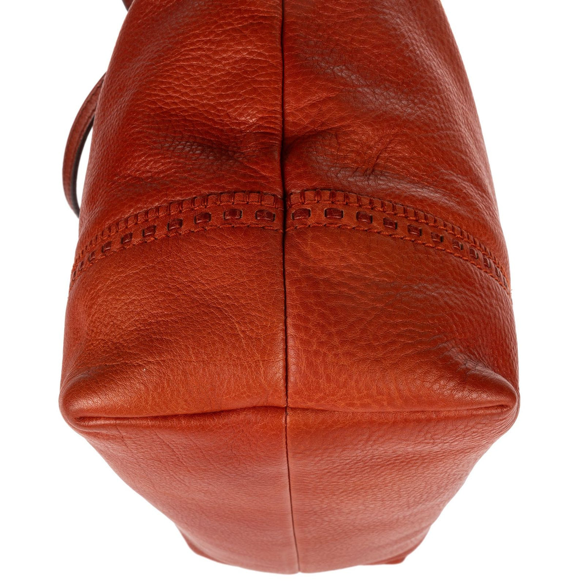 Gucci Raid Back Crafty Tote Bag Orange Grain Calfskin Leather — view 8