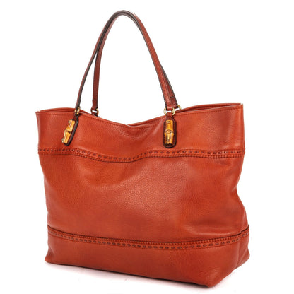 Gucci Raid Back Crafty Tote Bag Orange Grain Calfskin Leather — view 2