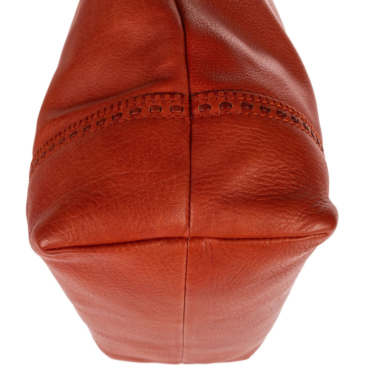 Gucci Raid Back Crafty Tote Bag Orange Grain Calfskin Leather — view 7