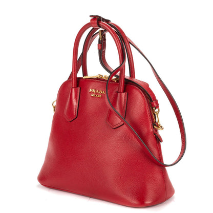 Prada Smo le Zip Promna de Red Viterodino Shoulder Bag — view 2