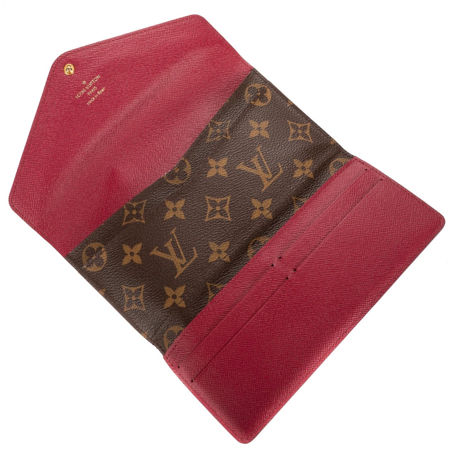 Louis Vuitton Emily Brown Pink Monogram Canvas Wallet — view 9