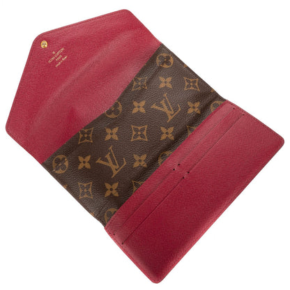 Louis Vuitton Emily Brown Pink Monogram Canvas Wallet — view 9