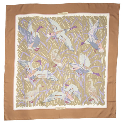 Hermes Scarf Light Green Lilac Silk — view 2
