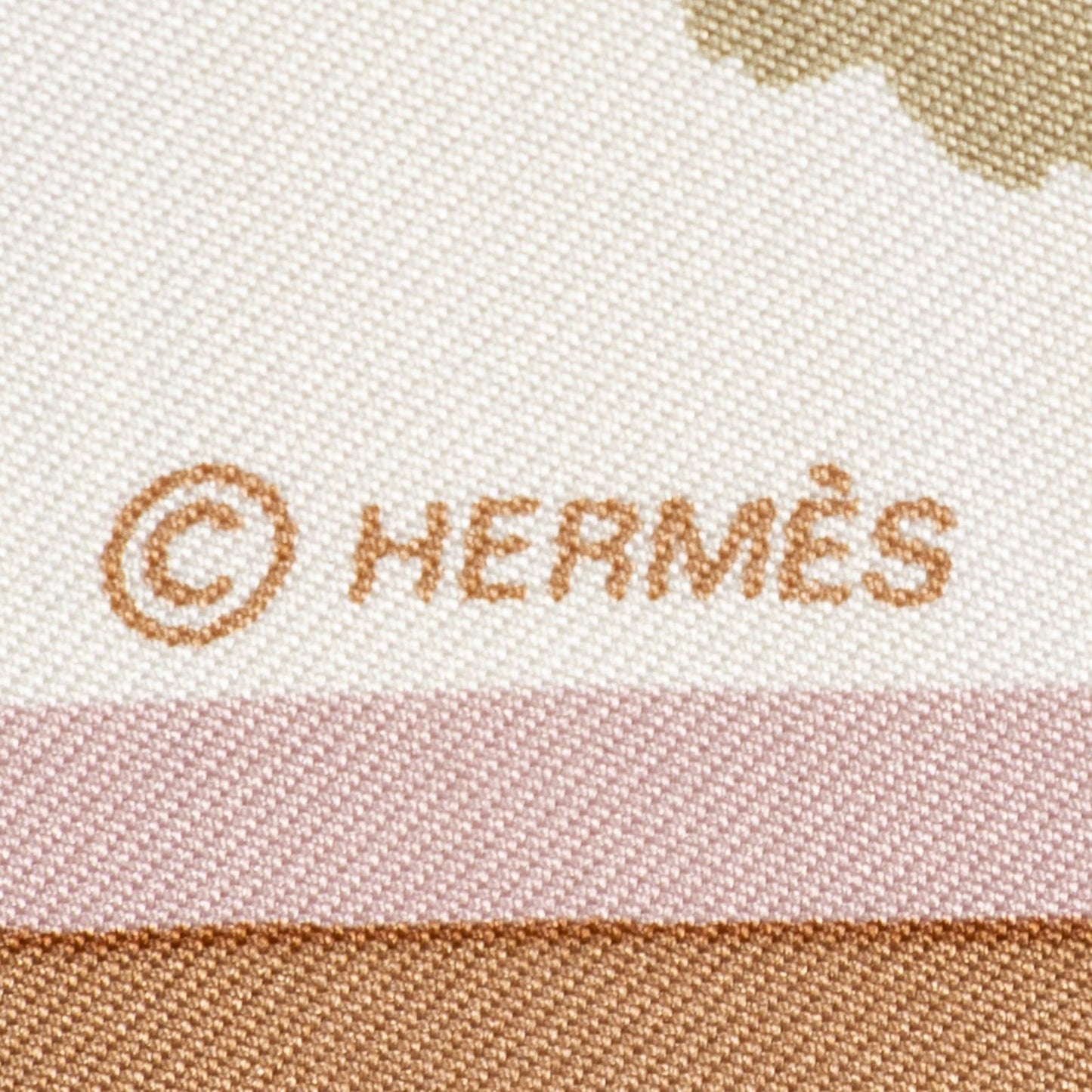 Hermes Scarf Light Green Lilac Silk — view 4