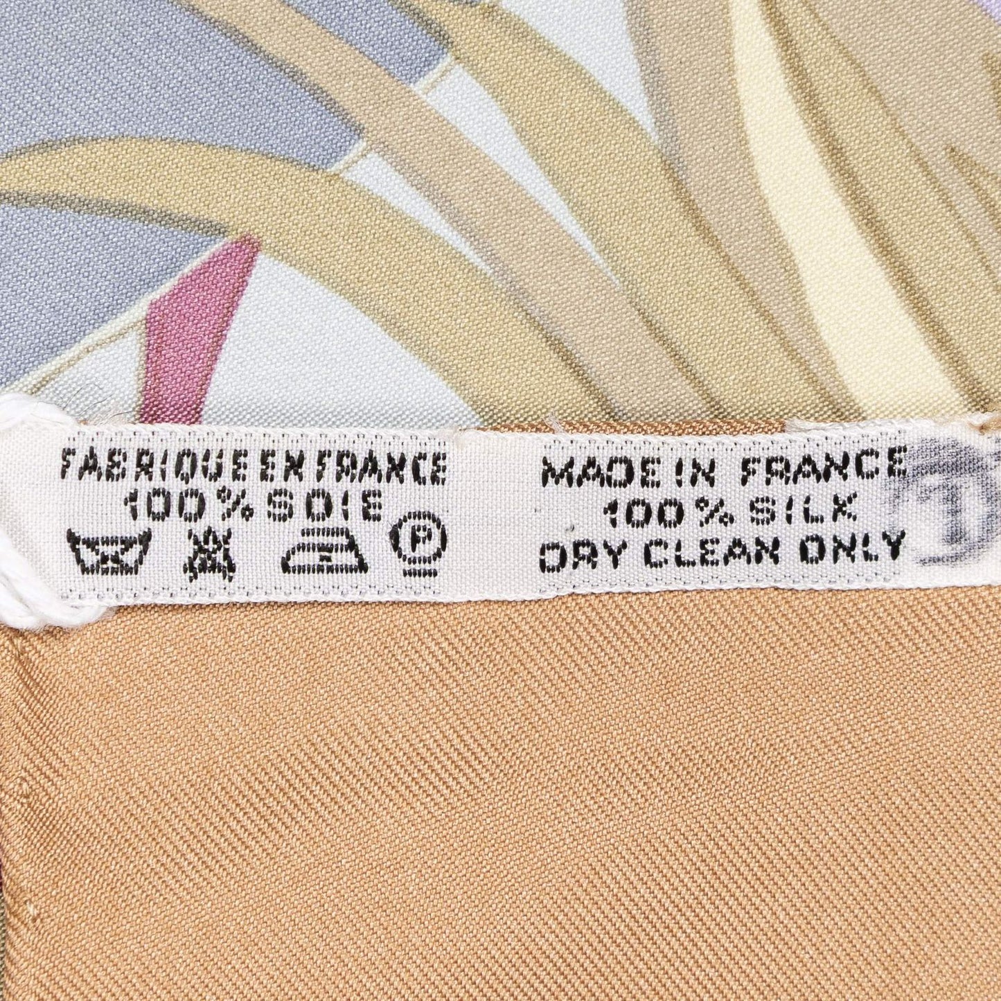 Hermes Scarf Light Green Lilac Silk — view 5
