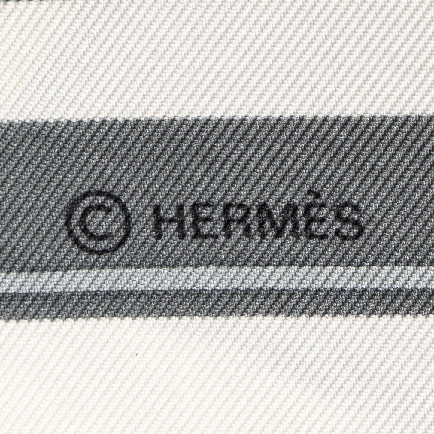Hermes Scarf Light Pink Gray Ivory Silk — view 4