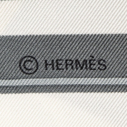 Hermes Scarf Light Pink Gray Ivory Silk — view 4